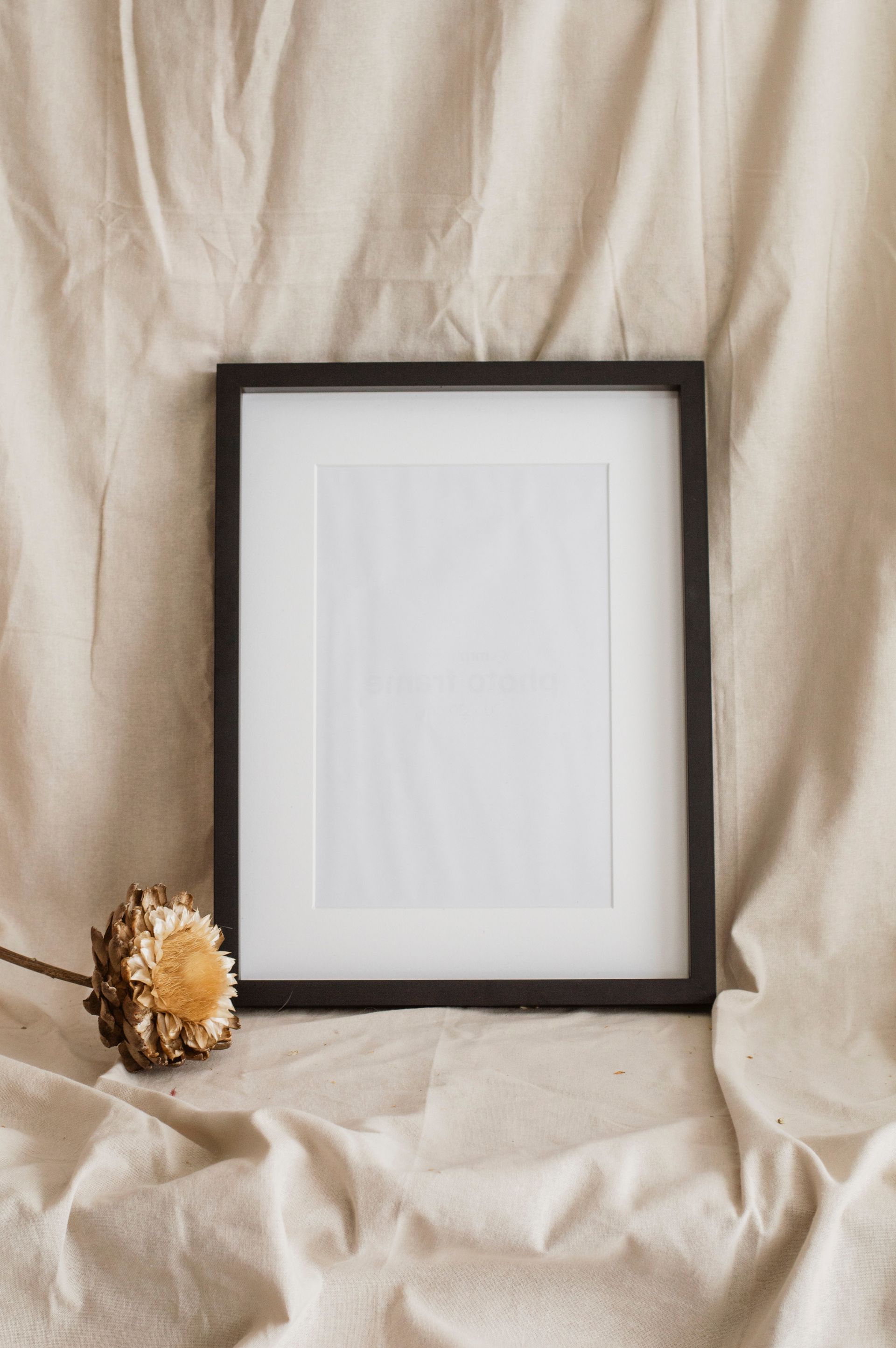 An empty picture frame